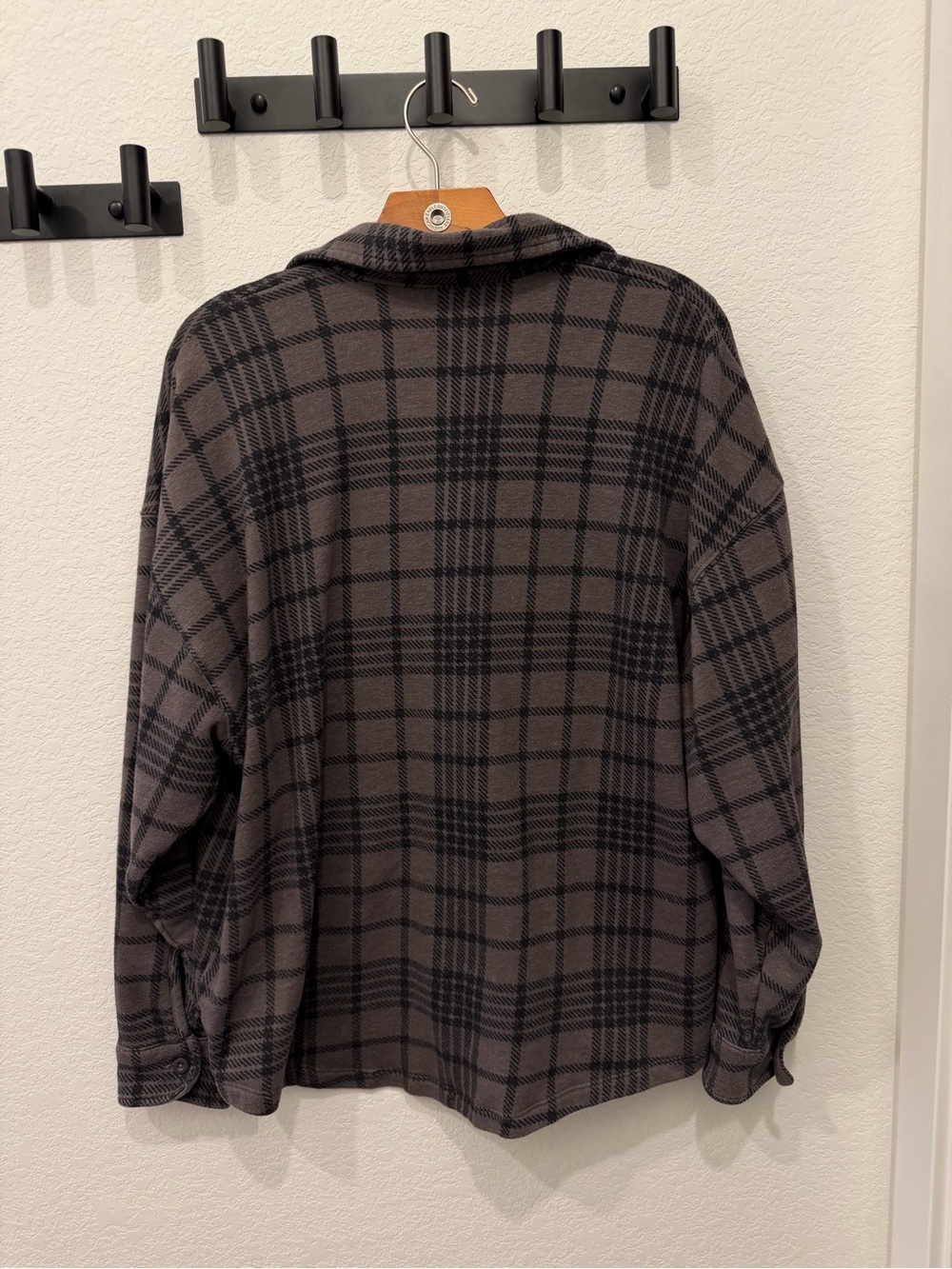 Plaid Button-up Shacket - Picture 2 of 3